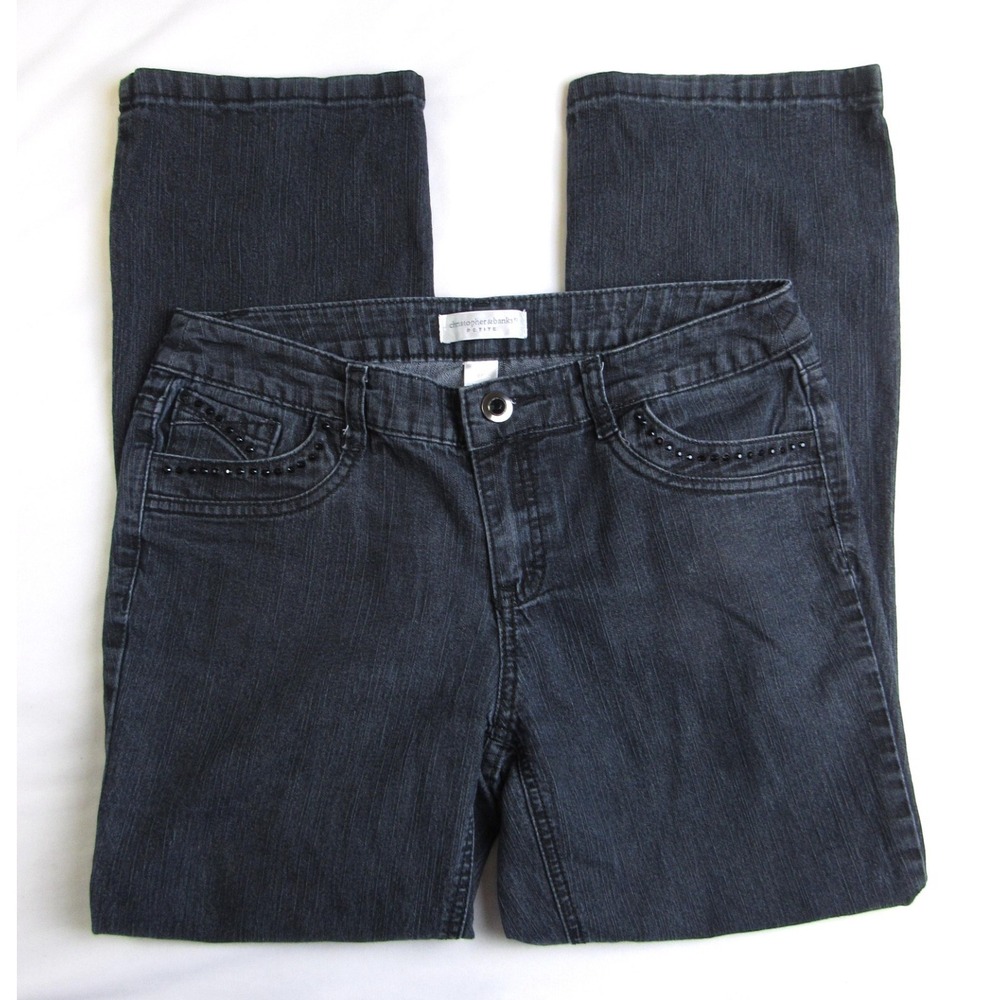 Christopher & Banks Petites Jeans Black Boot Cut Women's Size 6P